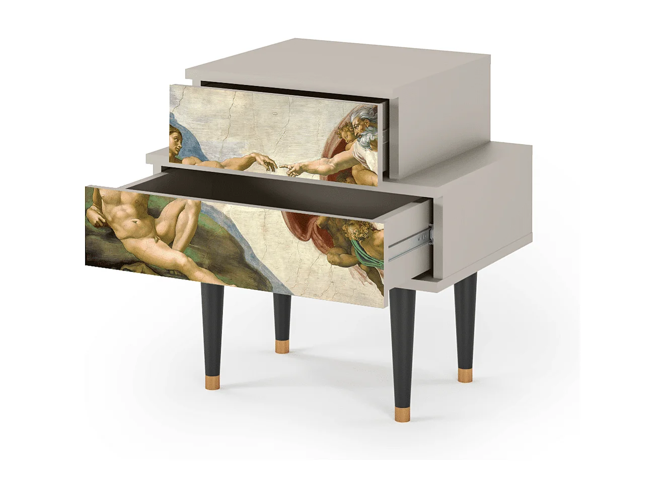 Comodino - 58х58х41 cm - NS1 - The Creation of Adam, Sabbia