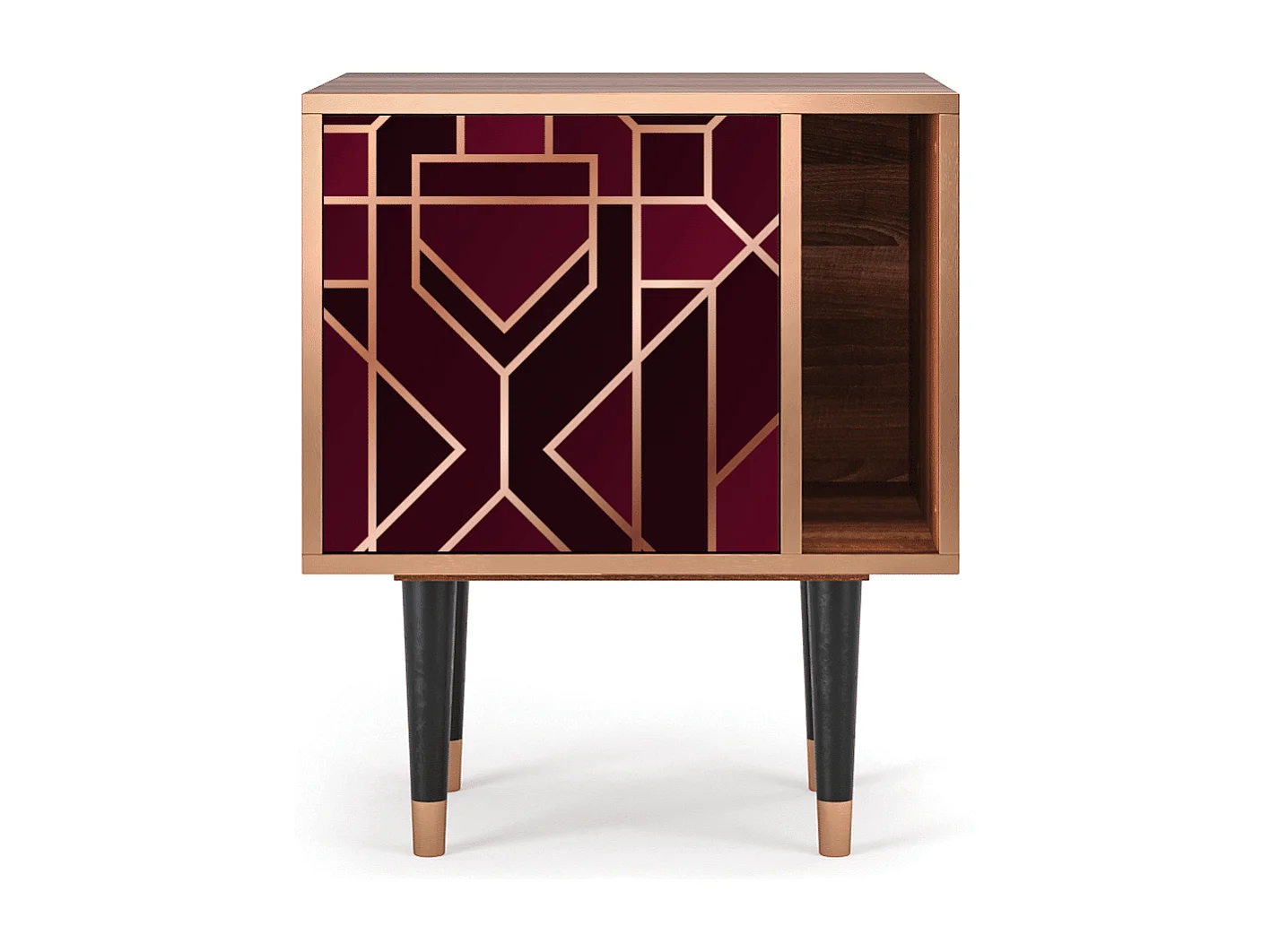 Nachtkastje - 57х69х48 cm - S2 - Burgundy Jewelery, Walnoot