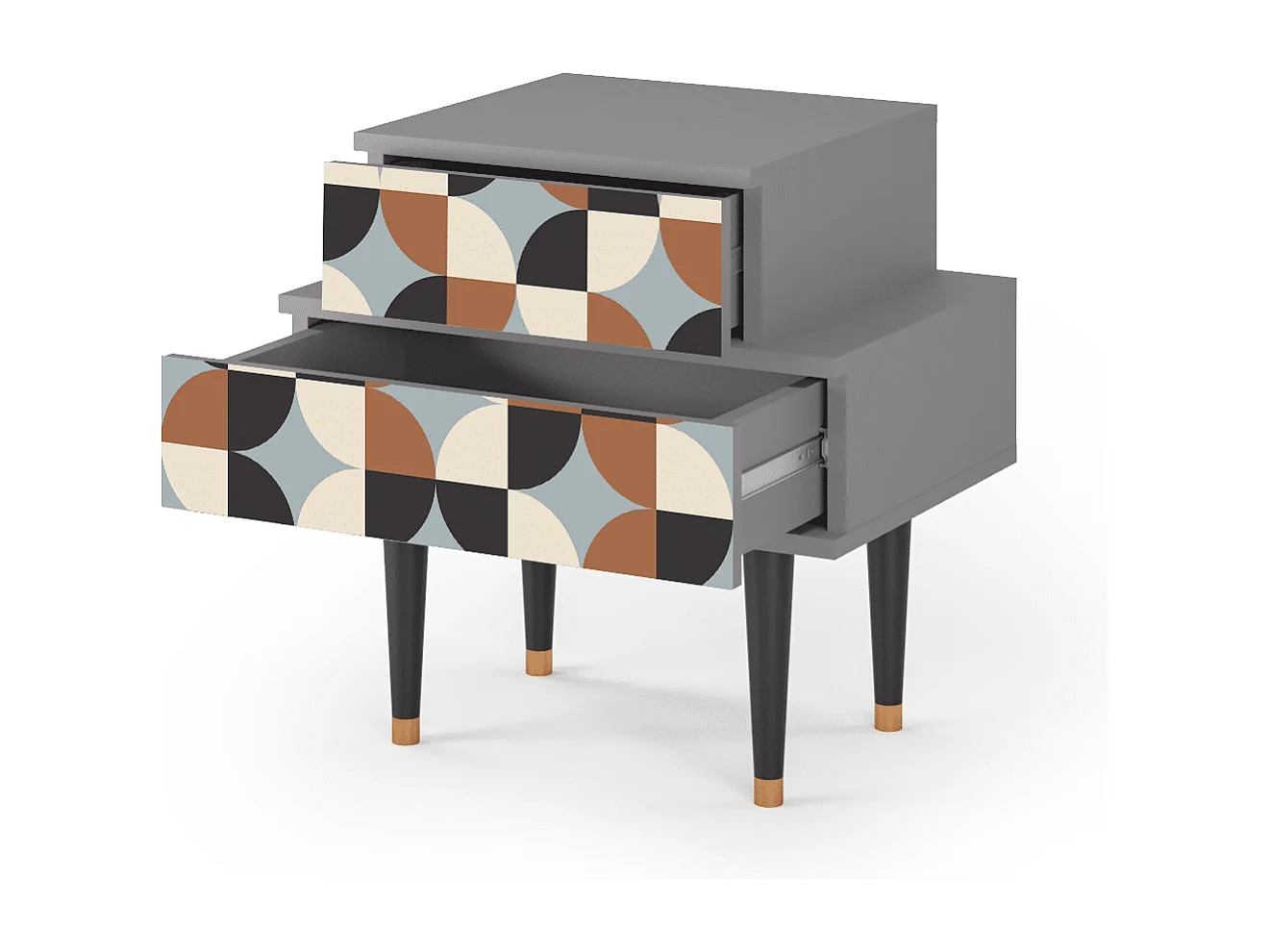 Table de nuit - 58х58х41 cm - NS1 - Brown Sensation, Gris