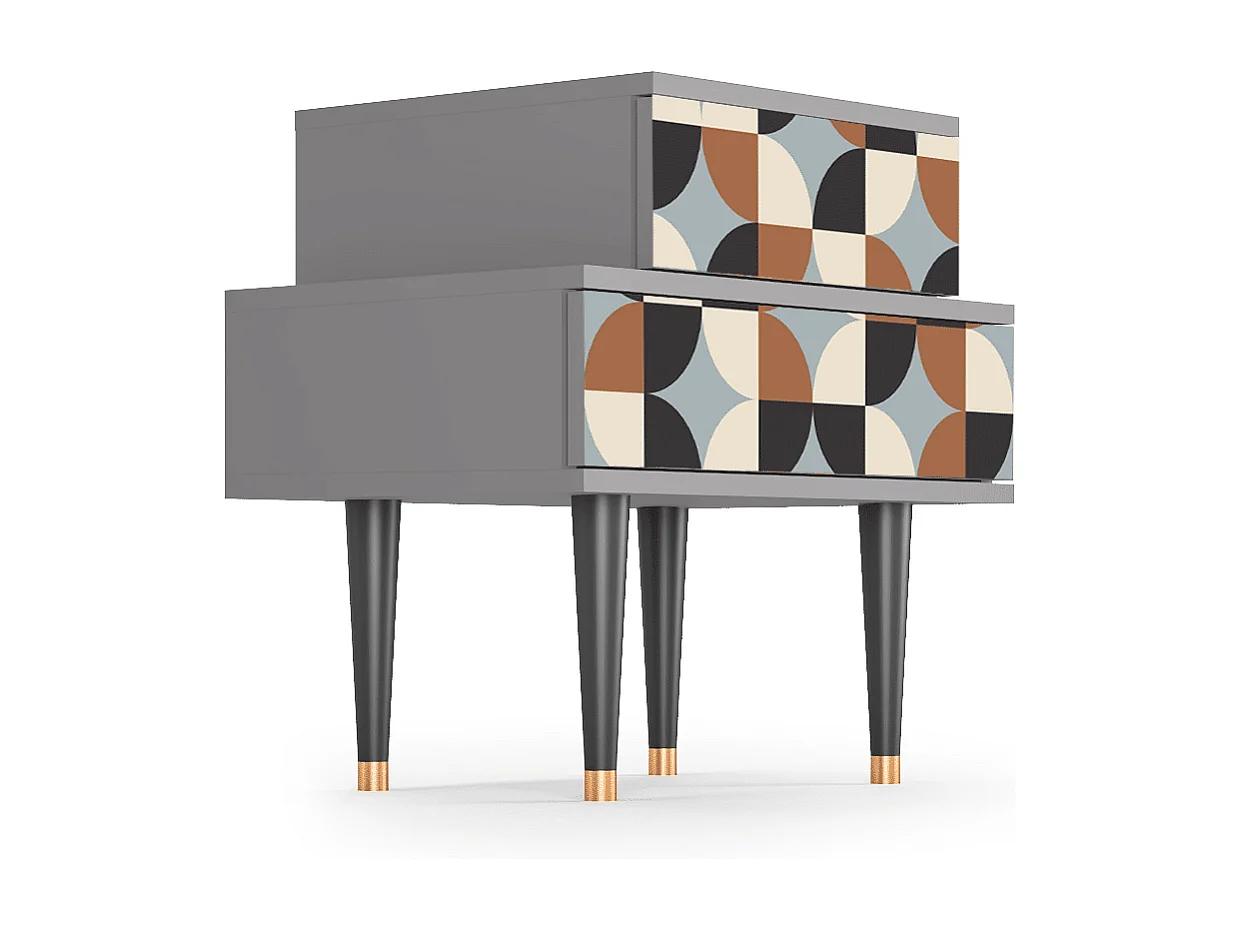 Table de nuit - 58х58х41 cm - NS1 - Brown Sensation, Gris