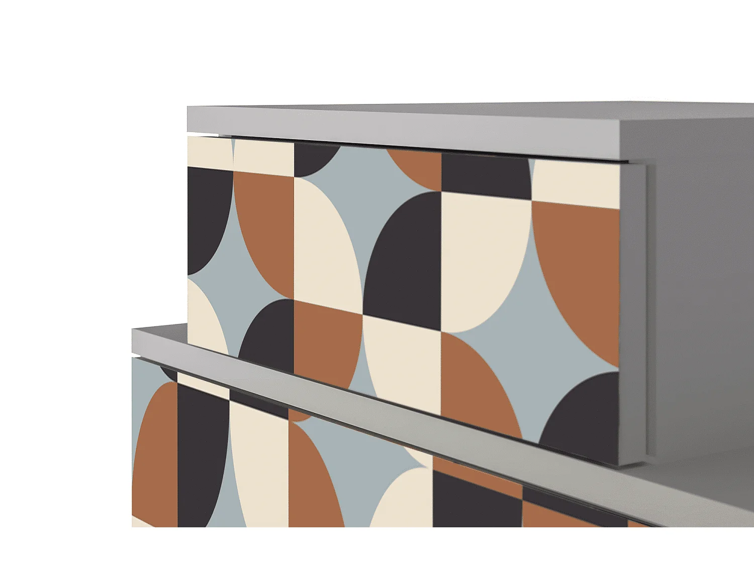 Table de nuit - 58х58х41 cm - NS1 - Brown Sensation, Gris