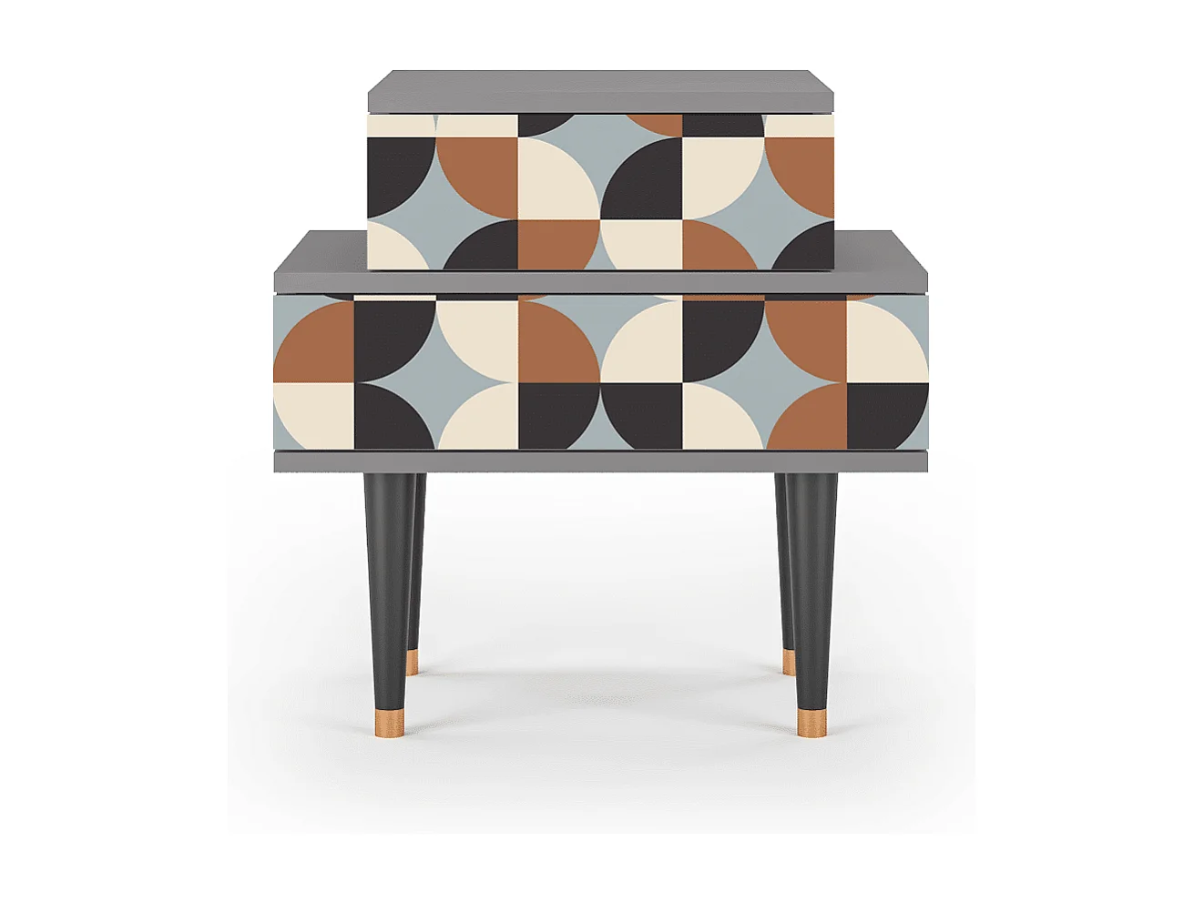 Table de nuit - 58х58х41 cm - NS1 - Brown Sensation, Gris