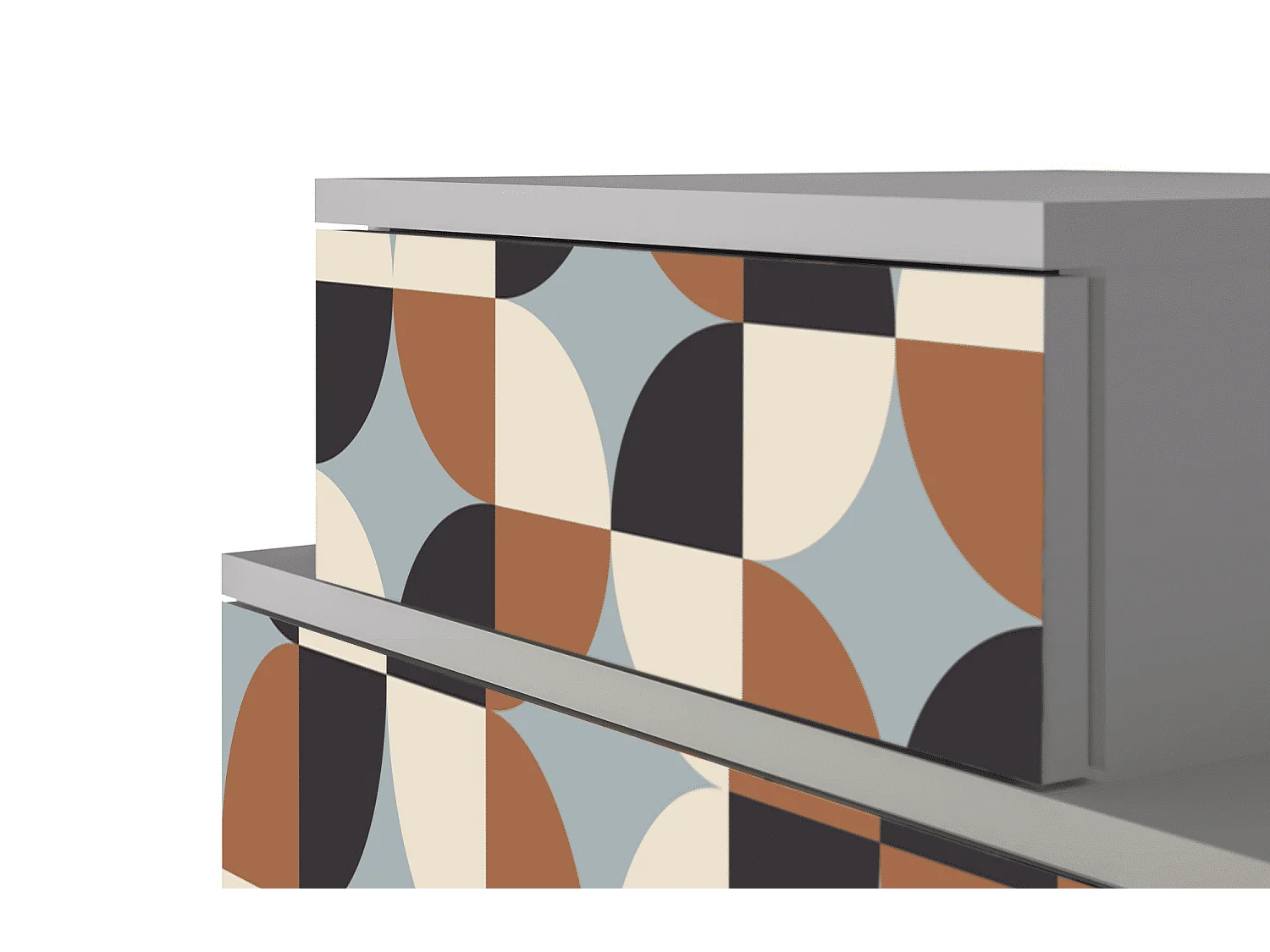 Table de nuit - 58х58х41 cm - NS1 - Brown Sensation, Gris