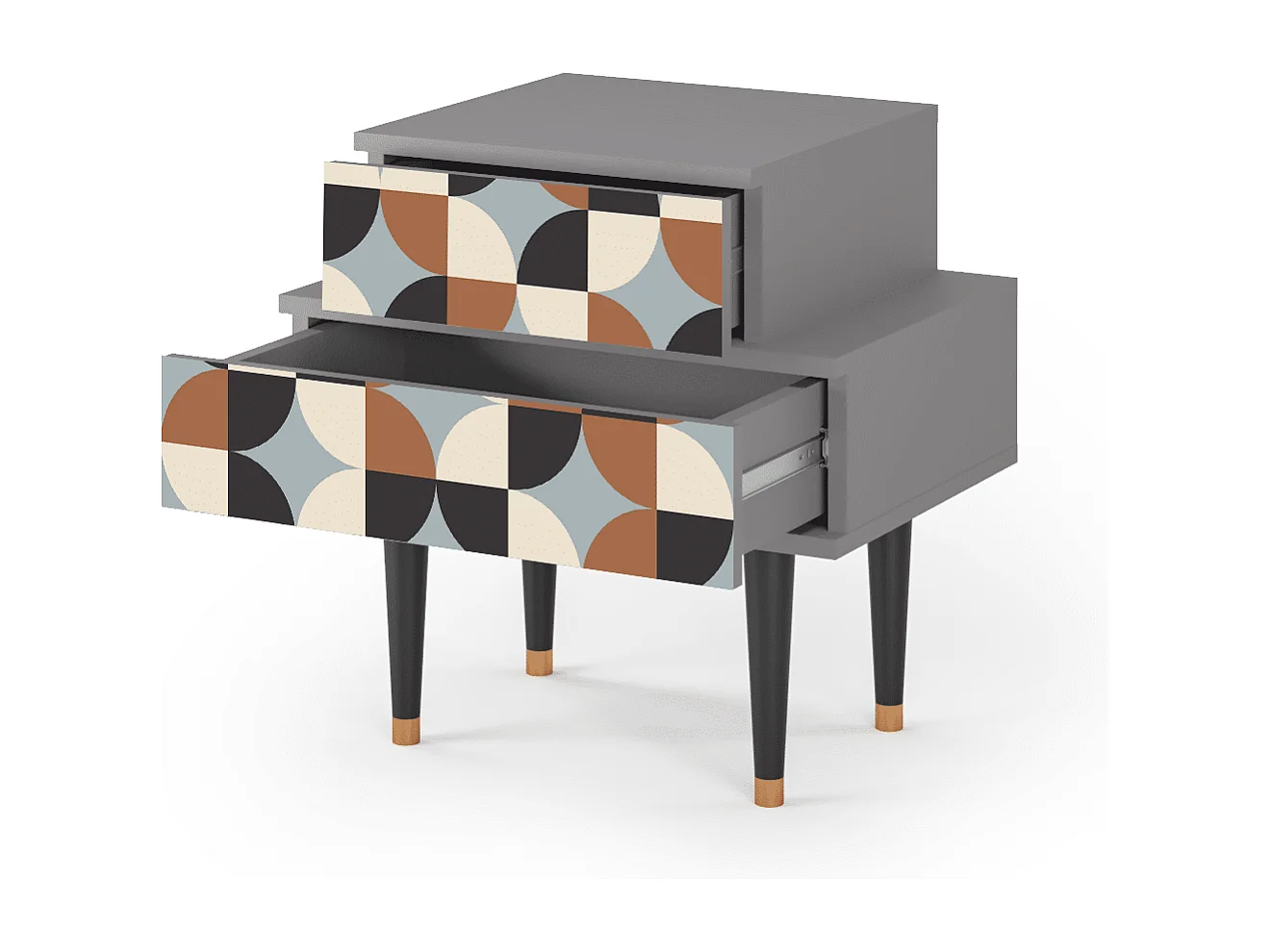 Table de nuit - 58х58х41 cm - NS1 - Brown Sensation, Gris