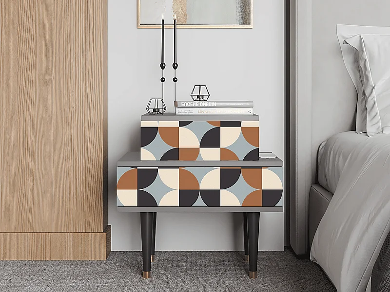 Table de nuit - 58х58х41 cm - NS1 - Brown Sensation, Gris