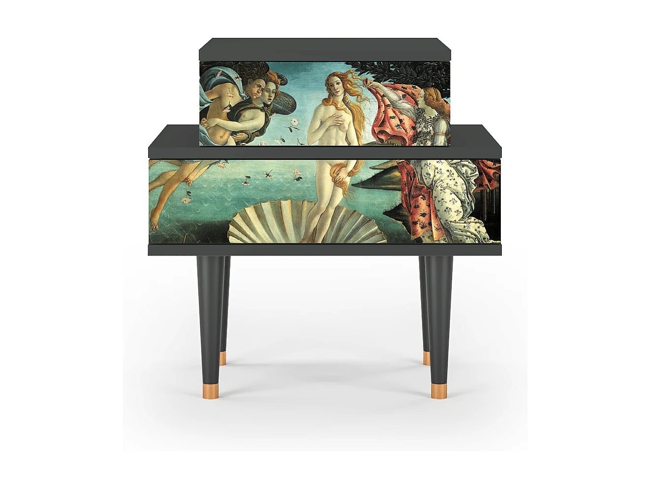 Table de nuit - 58х58х41 cm - NS1 - The Birth of Venus, Anthracite