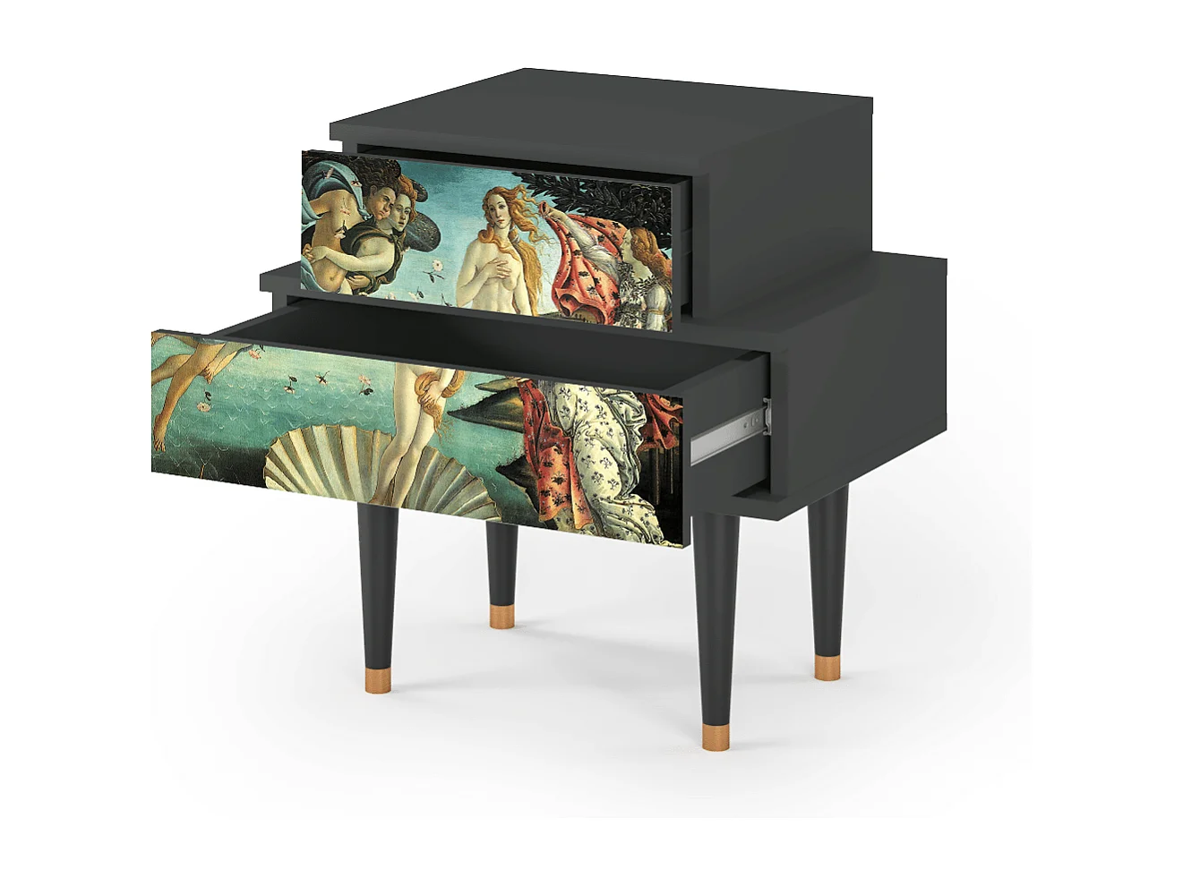 Table de nuit - 58х58х41 cm - NS1 - The Birth of Venus, Anthracite