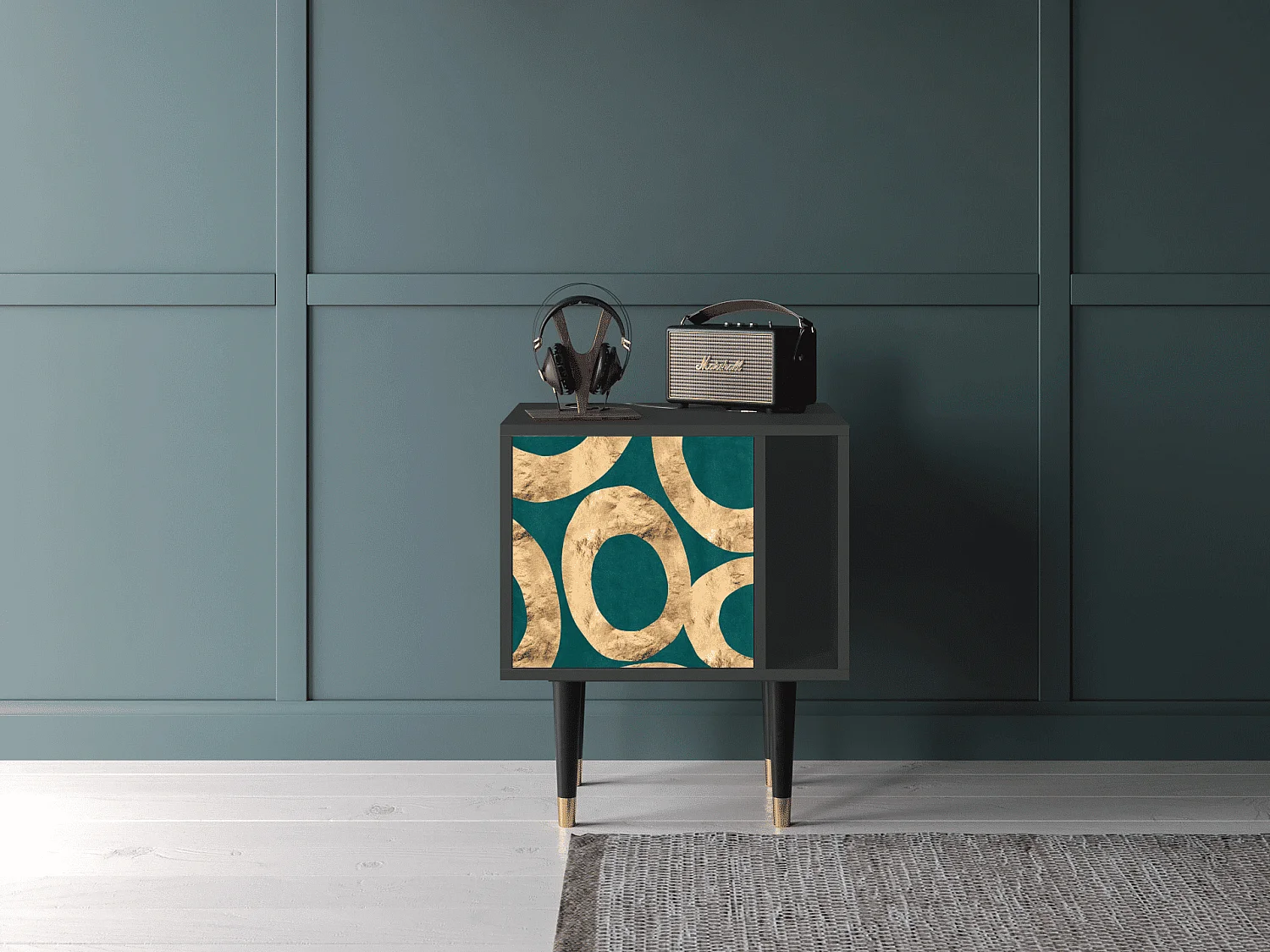 Nachtkastje - 57х69х48 cm - S2 - Zircon Sphere, Antraciet