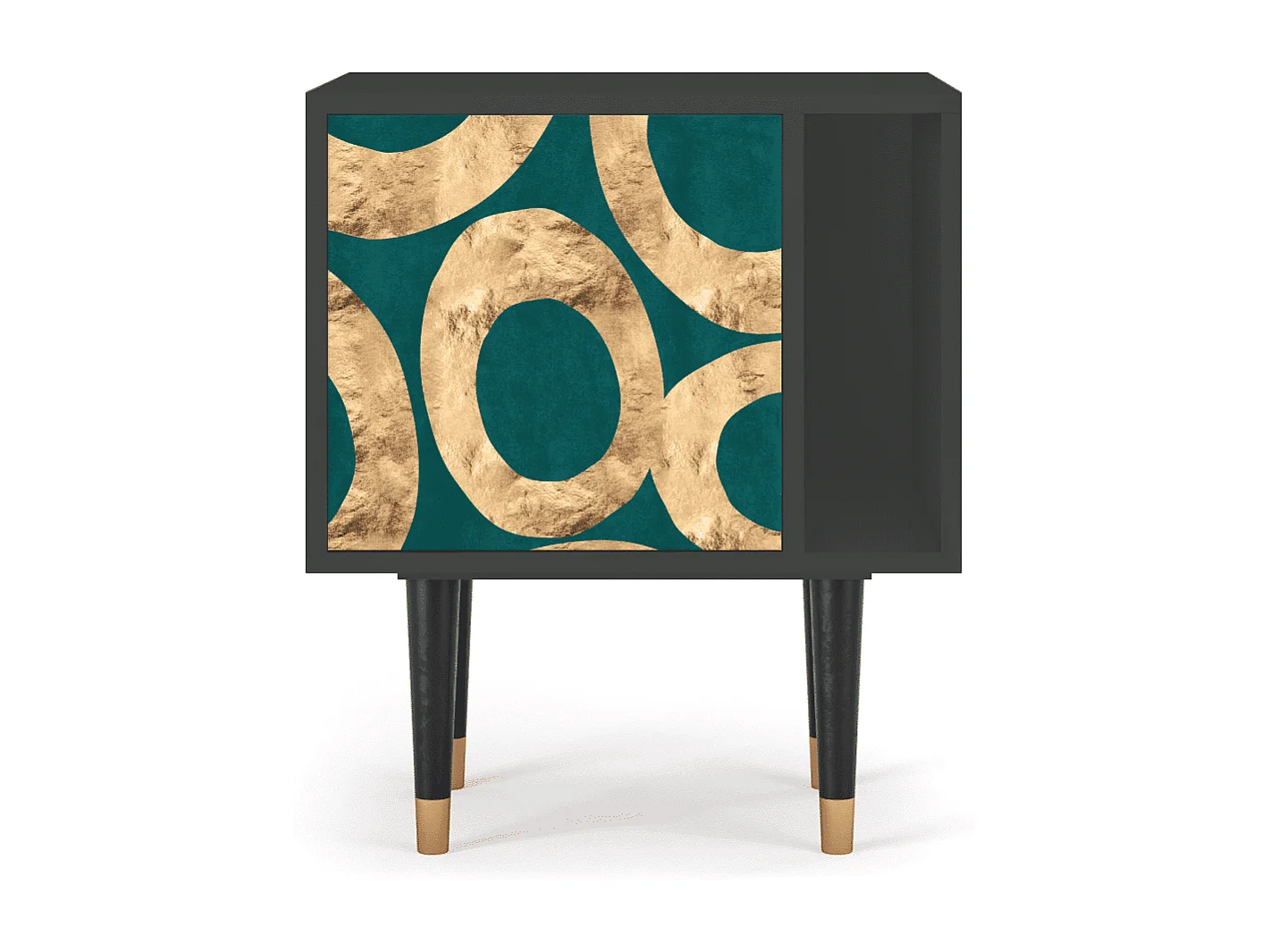 Nachtkastje - 57х69х48 cm - S2 - Zircon Sphere, Antraciet