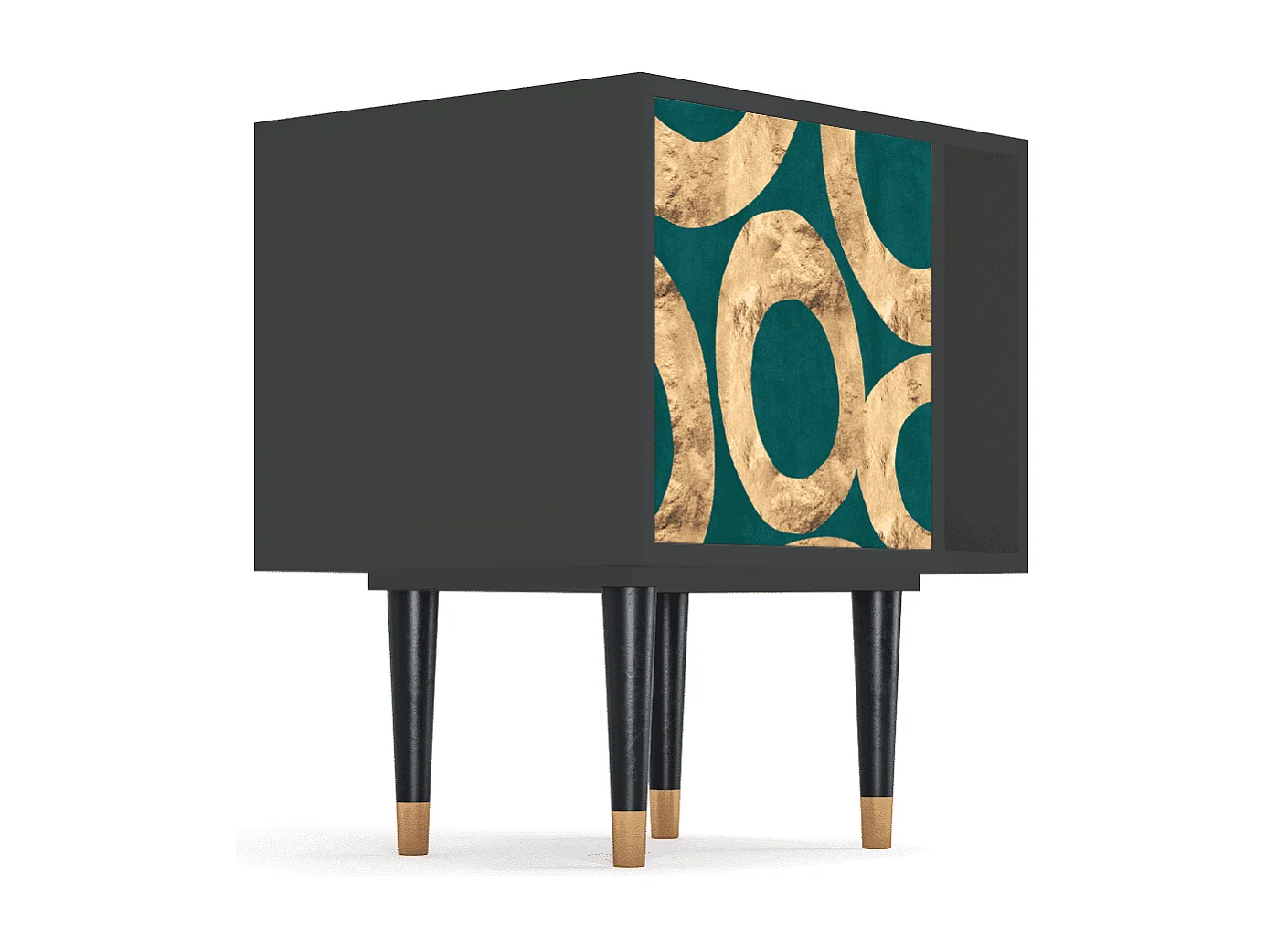 Nachtkastje - 57х69х48 cm - S2 - Zircon Sphere, Antraciet