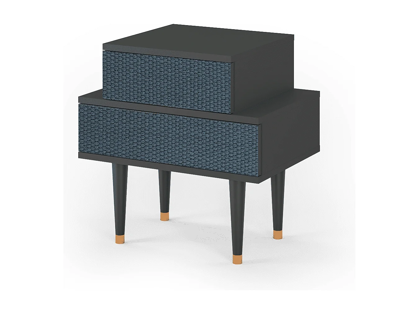 Table de nuit - 58х58х41 cm - NS1 - Knitted Pattern, Anthracite