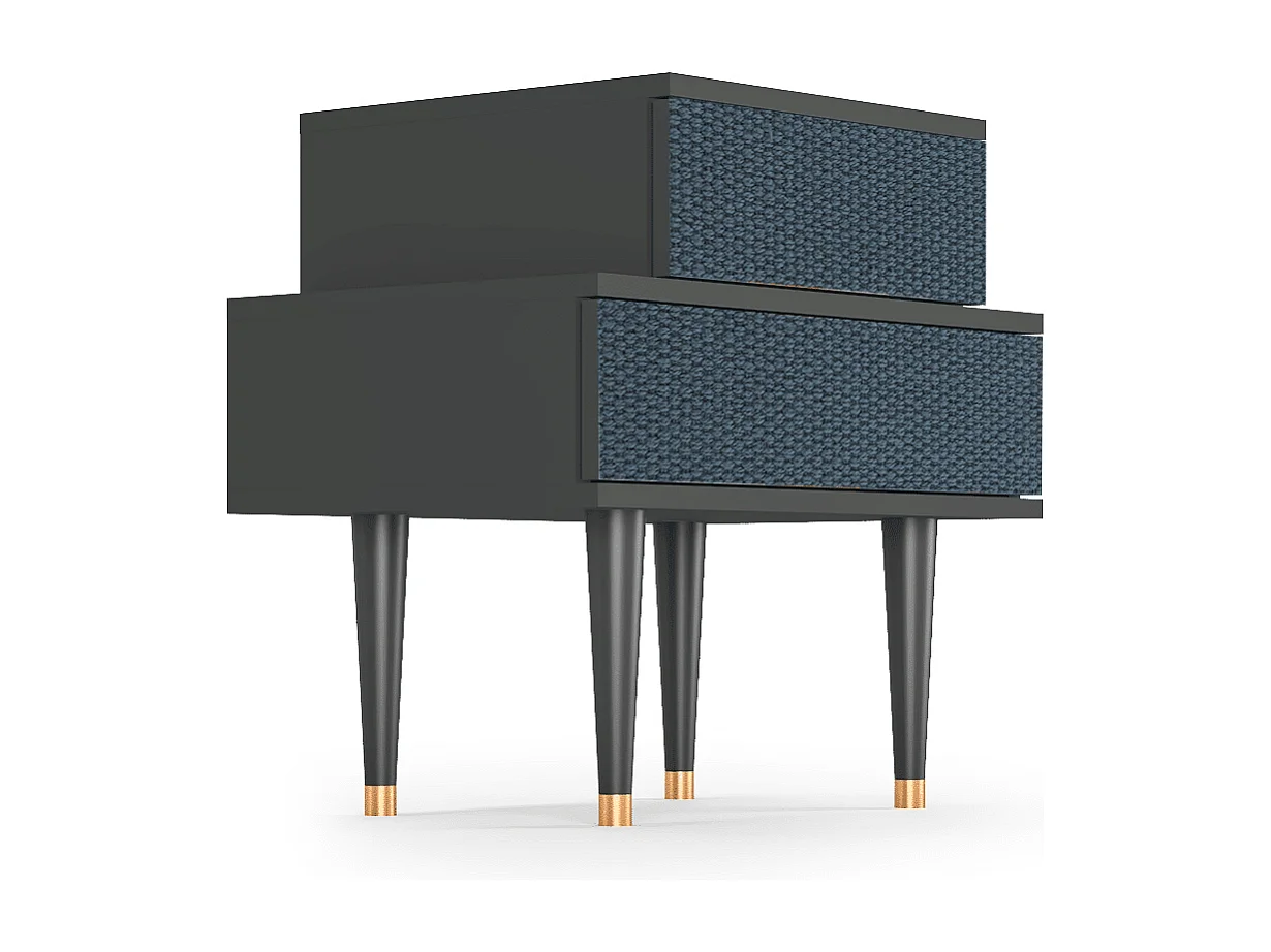 Table de nuit - 58х58х41 cm - NS1 - Knitted Pattern, Anthracite