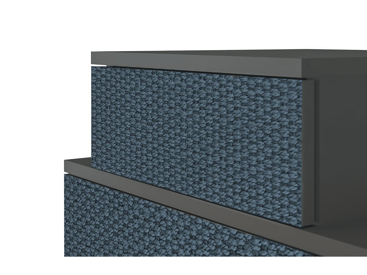 Stolik nocny - 58х58х41 cm - NS1 - Knitted Pattern, Antracyt