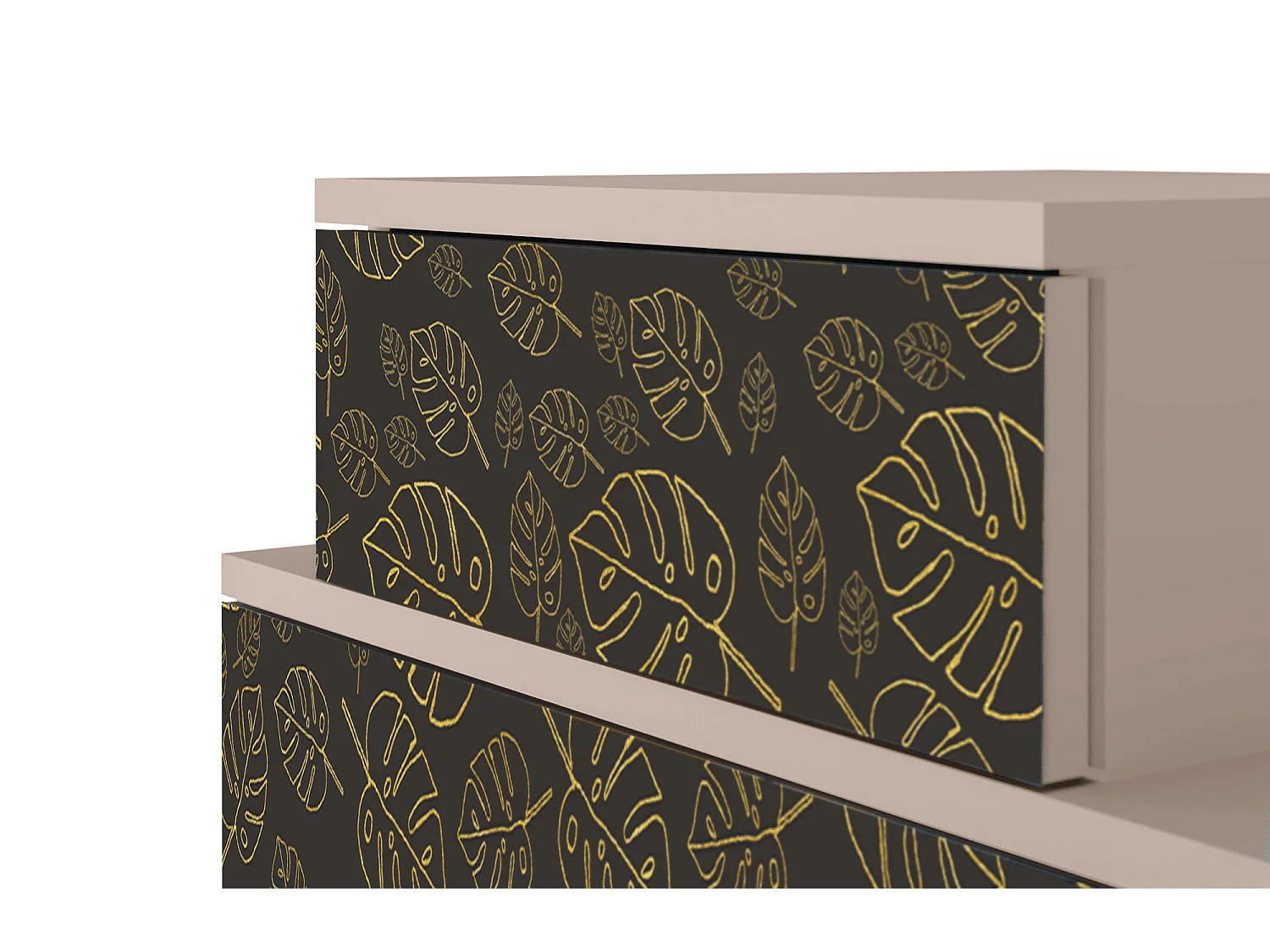 Stolik nocny - 58х58х41 cm - NS1 - Fall Of The Leaves, Latte