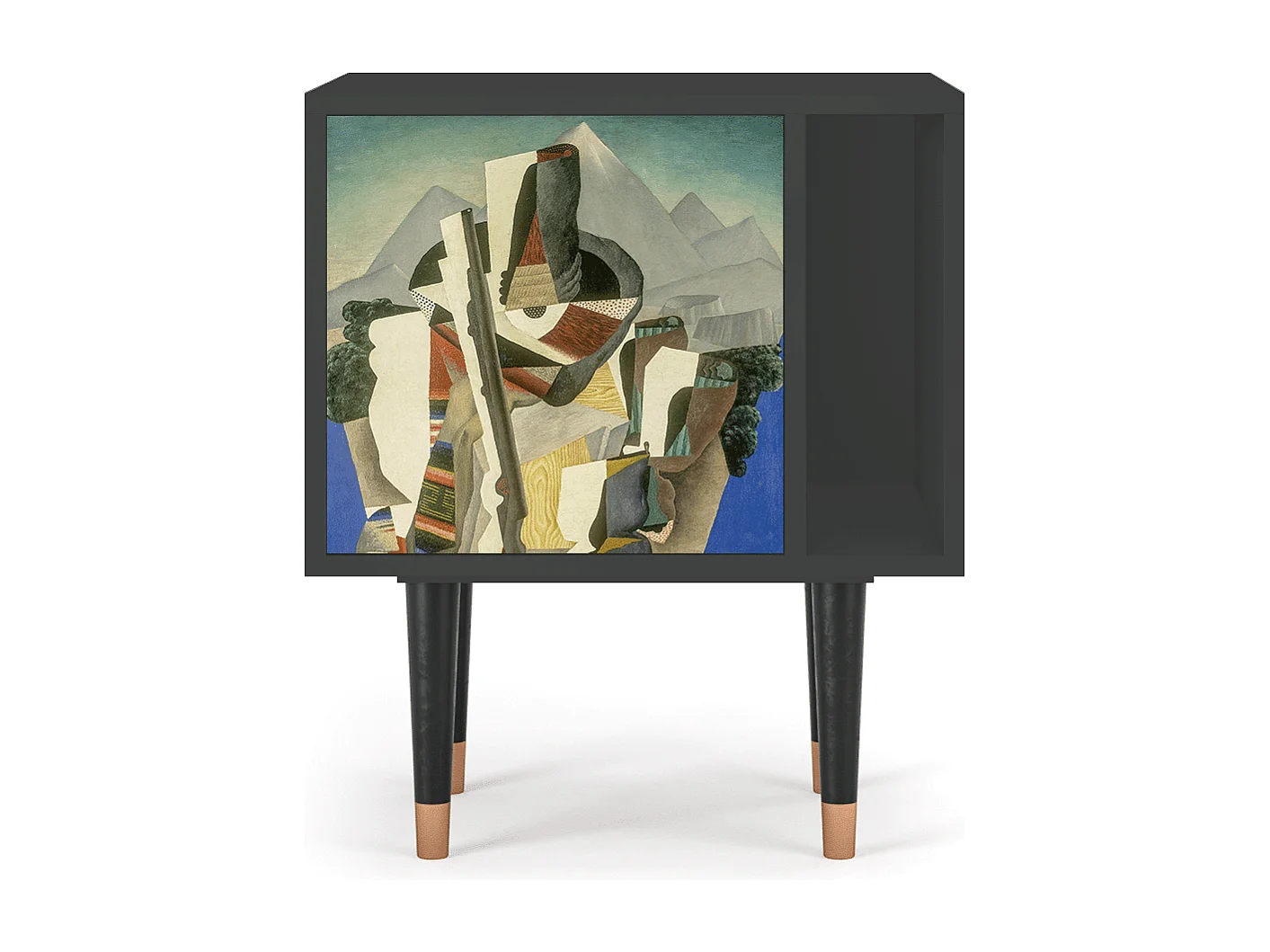 Nachtkastje - 57х69х48 cm - S2 - The Cubist Paintings , Antraciet