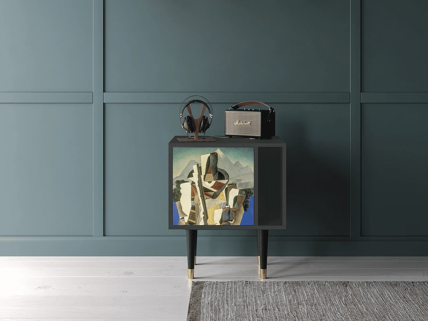 Table de nuit - 57х69х48 cm - S2 - The Cubist Paintings , Anthracite