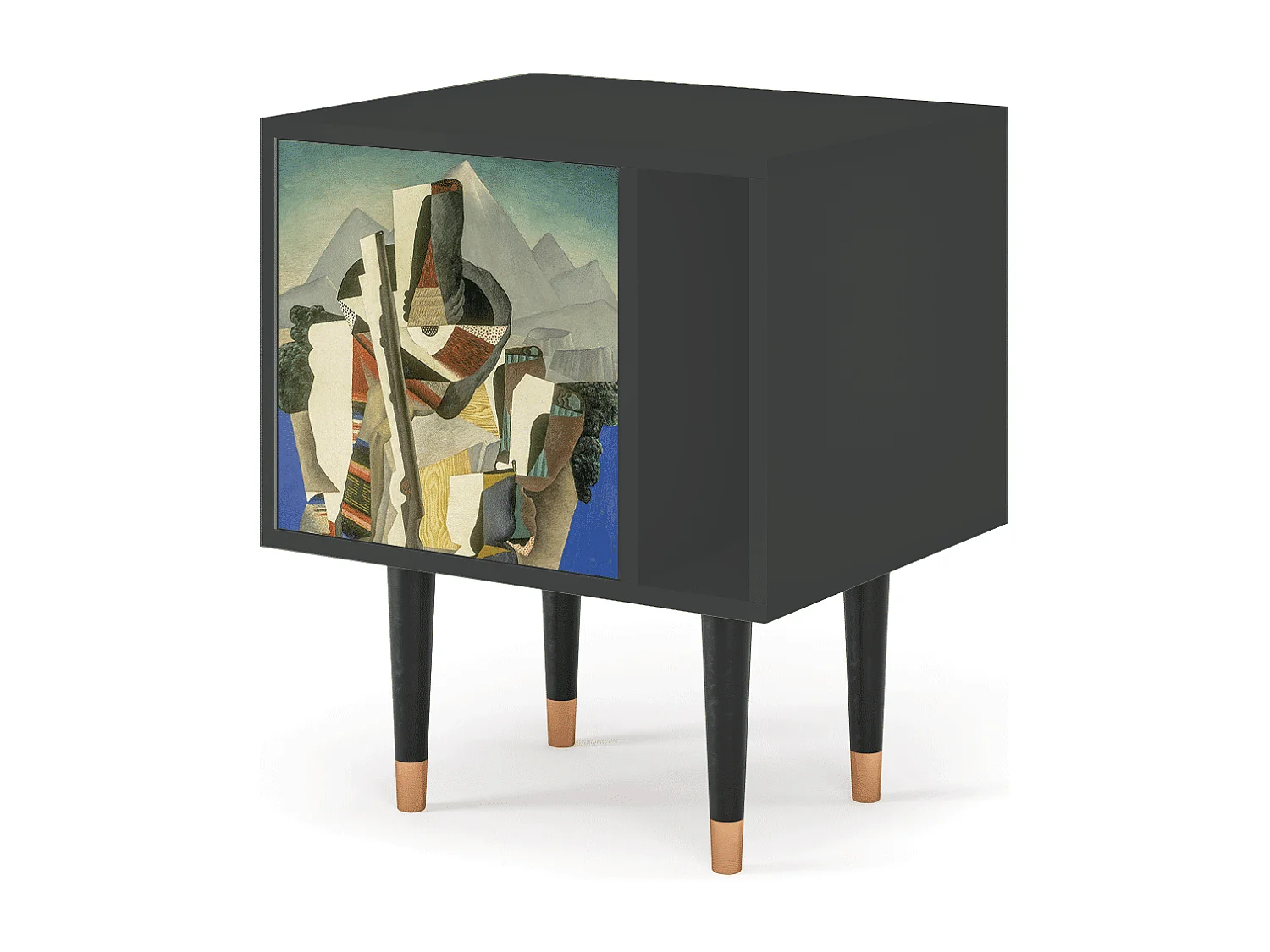 Table de nuit - 57х69х48 cm - S2 - The Cubist Paintings , Anthracite