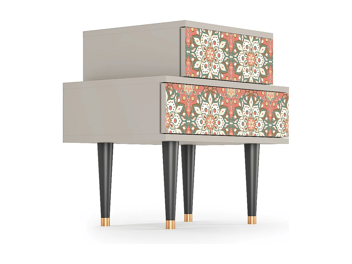 Stolik nocny - 58х58х41 cm - NS1 - Peach Grove, Piaskowy