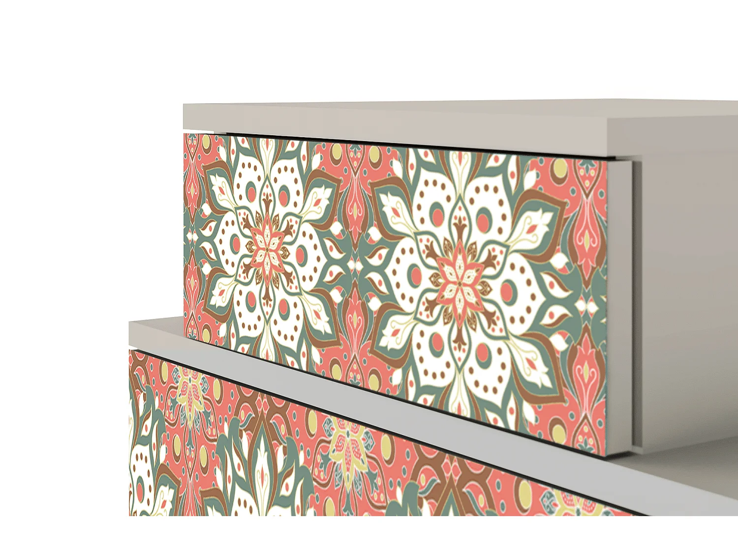 Stolik nocny - 58х58х41 cm - NS1 - Peach Grove, Piaskowy