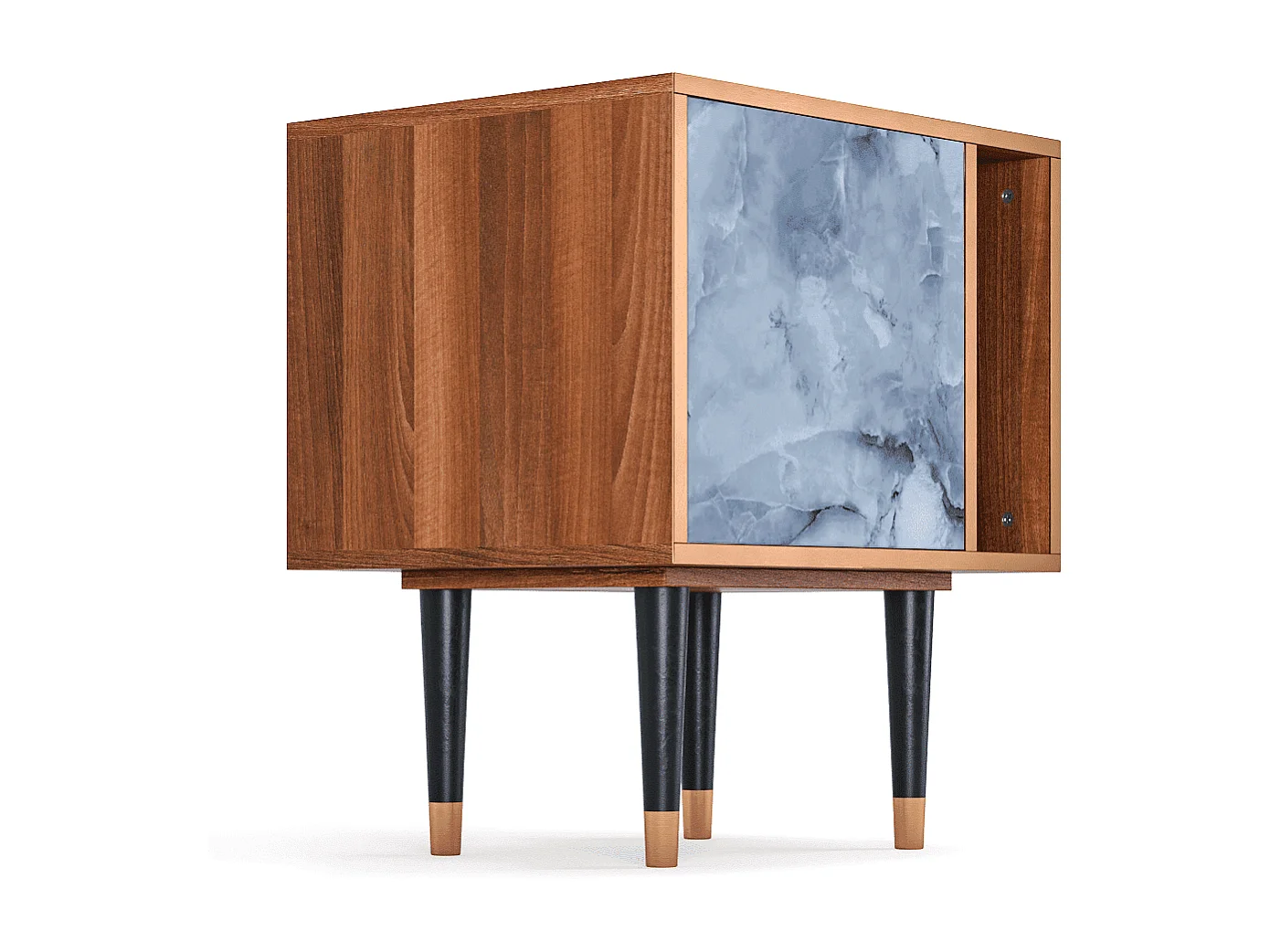 Mesita de noche - 57х69х48 cm - S2 - Feather Ice, Nogal