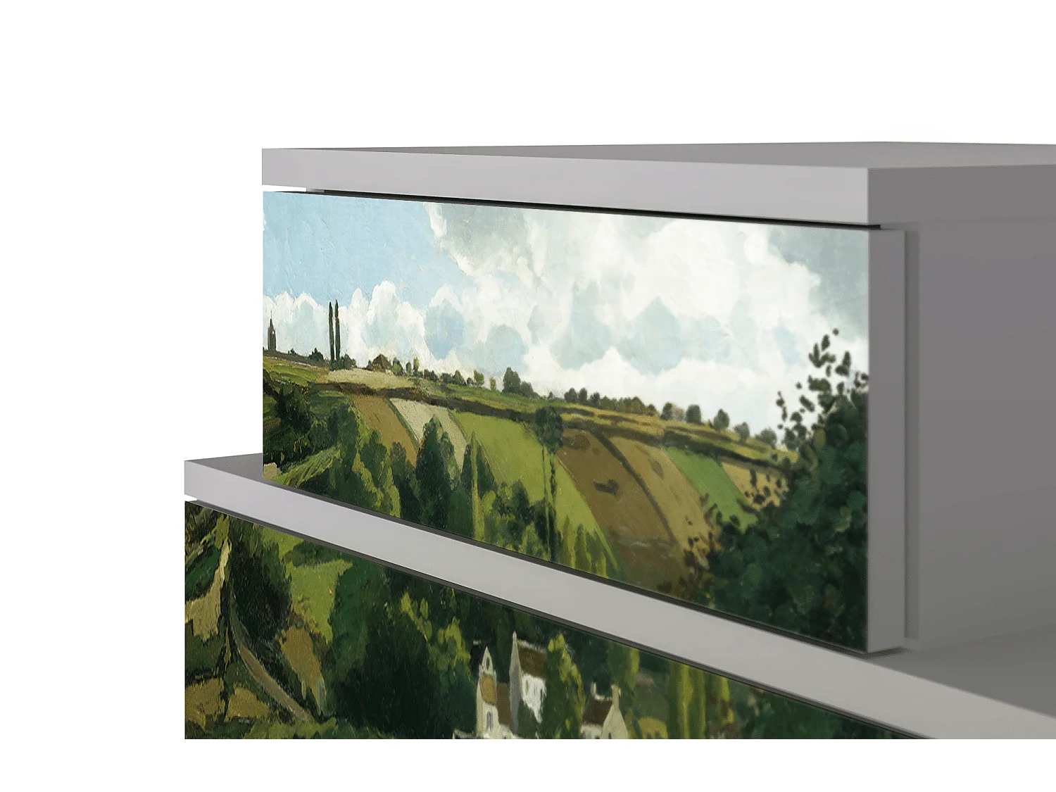 Stolik nocny - 58х58х41 cm - NS1 - Jalais Hill by Pissarro, Szary