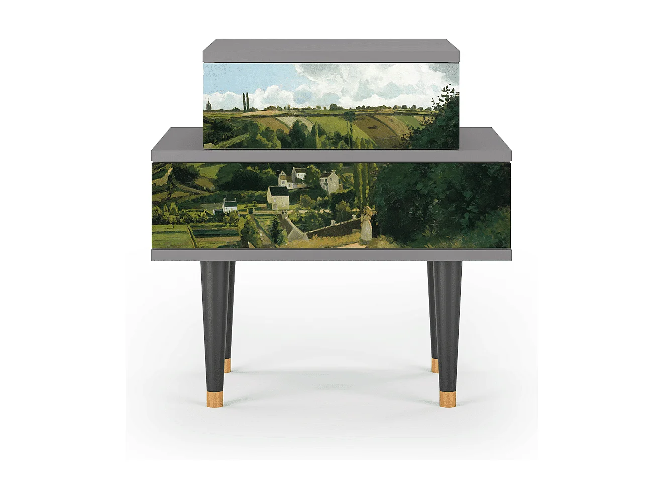 Table de nuit - 58х58х41 cm - NS1 - Jalais Hill by Pissarro, Gris