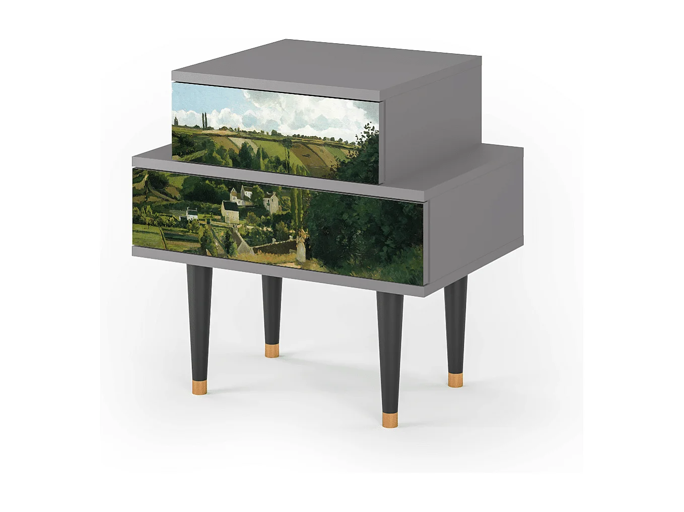 Table de nuit - 58х58х41 cm - NS1 - Jalais Hill by Pissarro, Gris