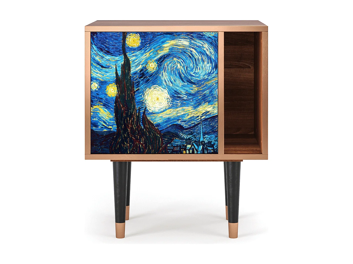 Table de nuit - 57х69х48 cm - S2 - The Starry Night  , Noyer