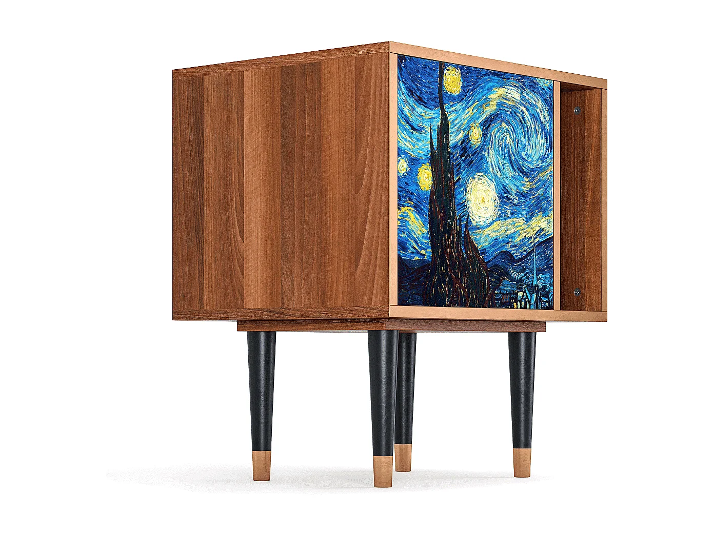 Table de nuit - 57х69х48 cm - S2 - The Starry Night  , Noyer