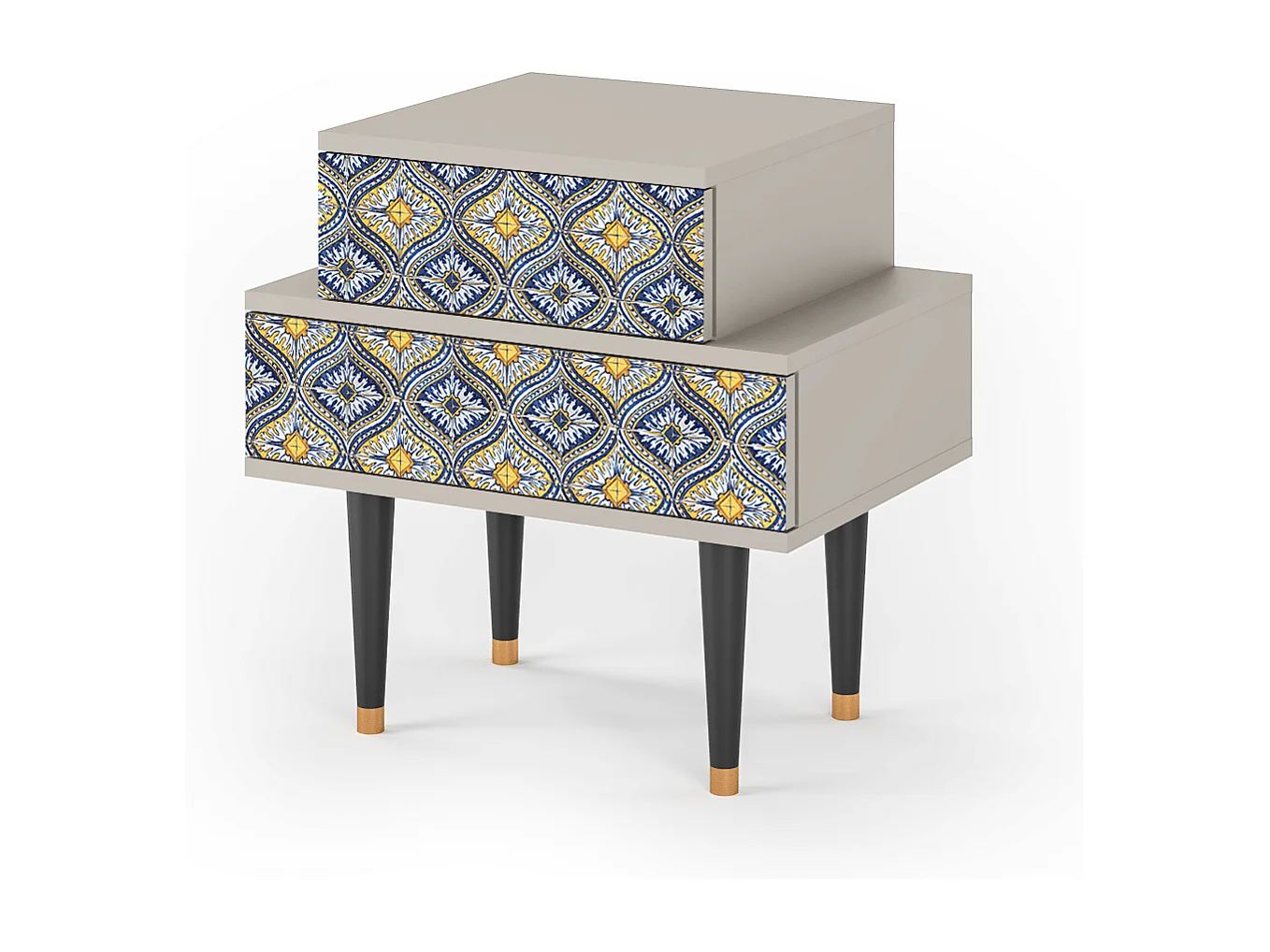 Table de nuit - 58х58х41 cm - NS1 - Illusory Pattern, Sable