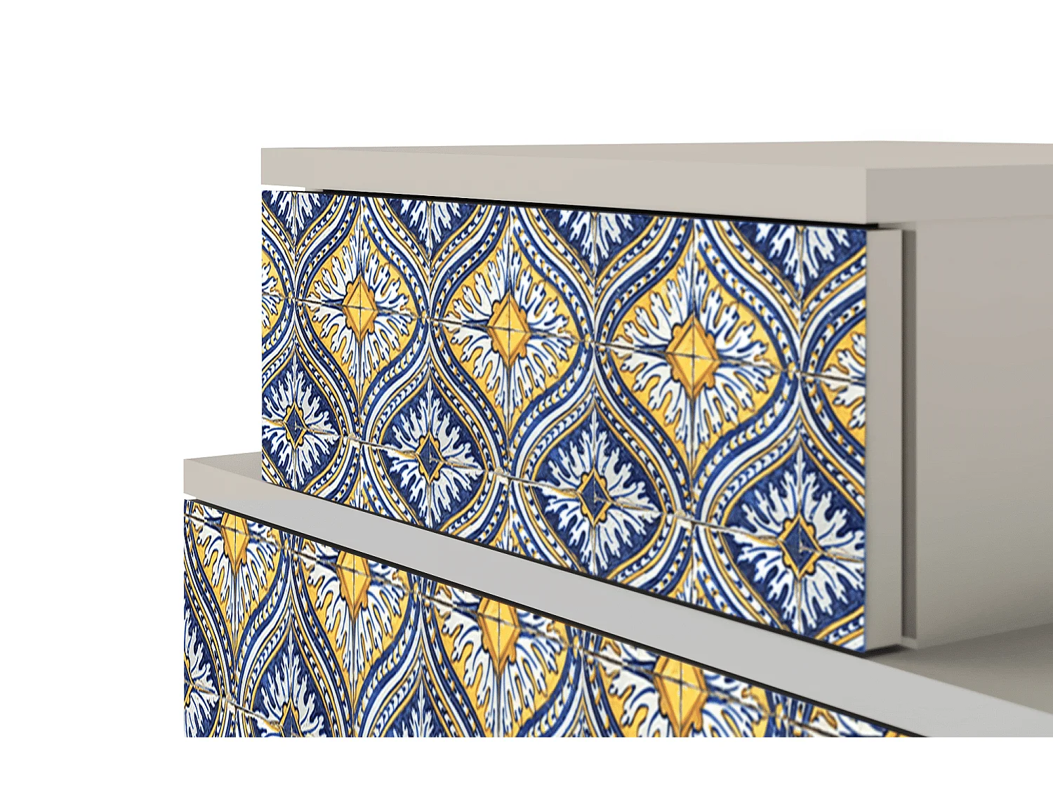 Table de nuit - 58х58х41 cm - NS1 - Illusory Pattern, Sable