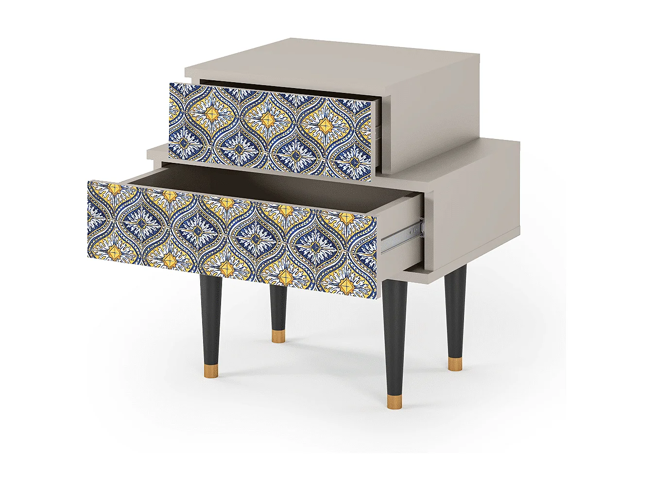 Table de nuit - 58х58х41 cm - NS1 - Illusory Pattern, Sable