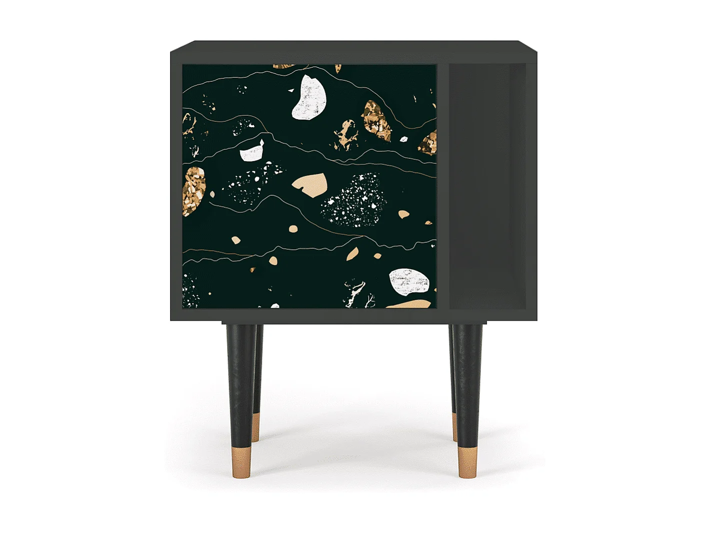 Table de nuit - 57х69х48 cm - S2 - Space Rocks, Anthracite