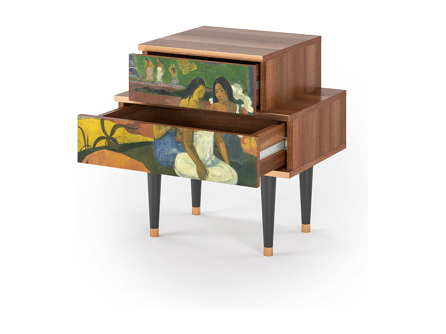 Stolik nocny - 58х58х41 cm - NS1 - Arearea , Orzech