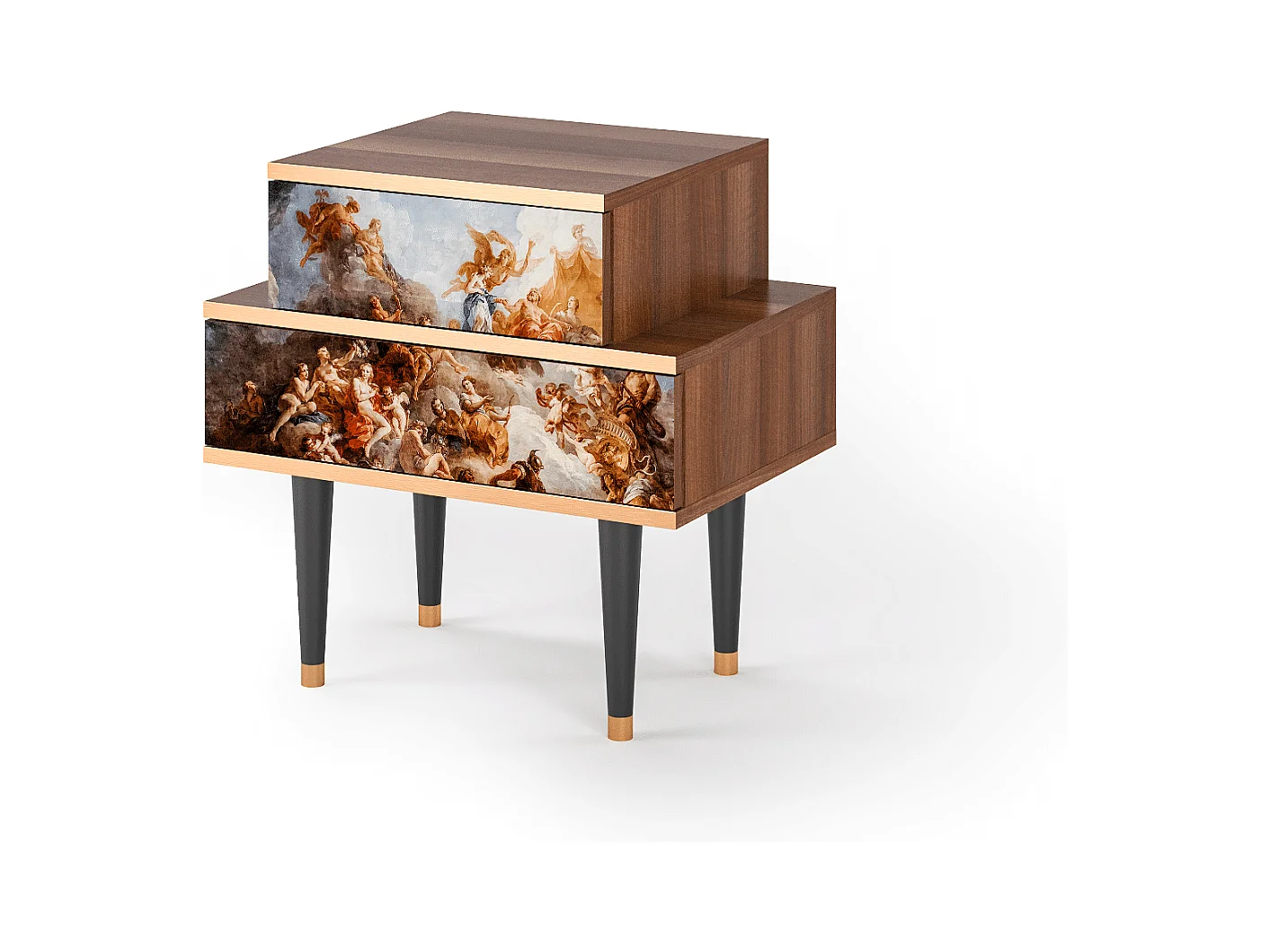 Nachttisch - 58х58х41 cm - NS1 - Versailles, Walnuss