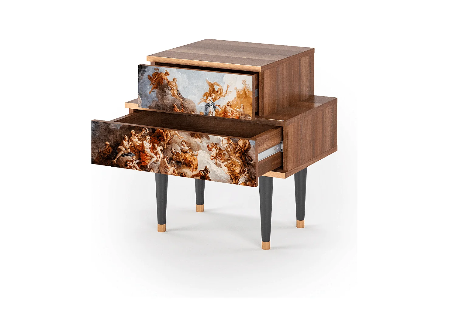 Nachttisch - 58х58х41 cm - NS1 - Versailles, Walnuss