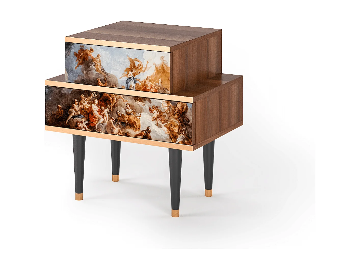 Criado-mudo - 58х58х41 cm - NS1 - Versailles, Nogueira