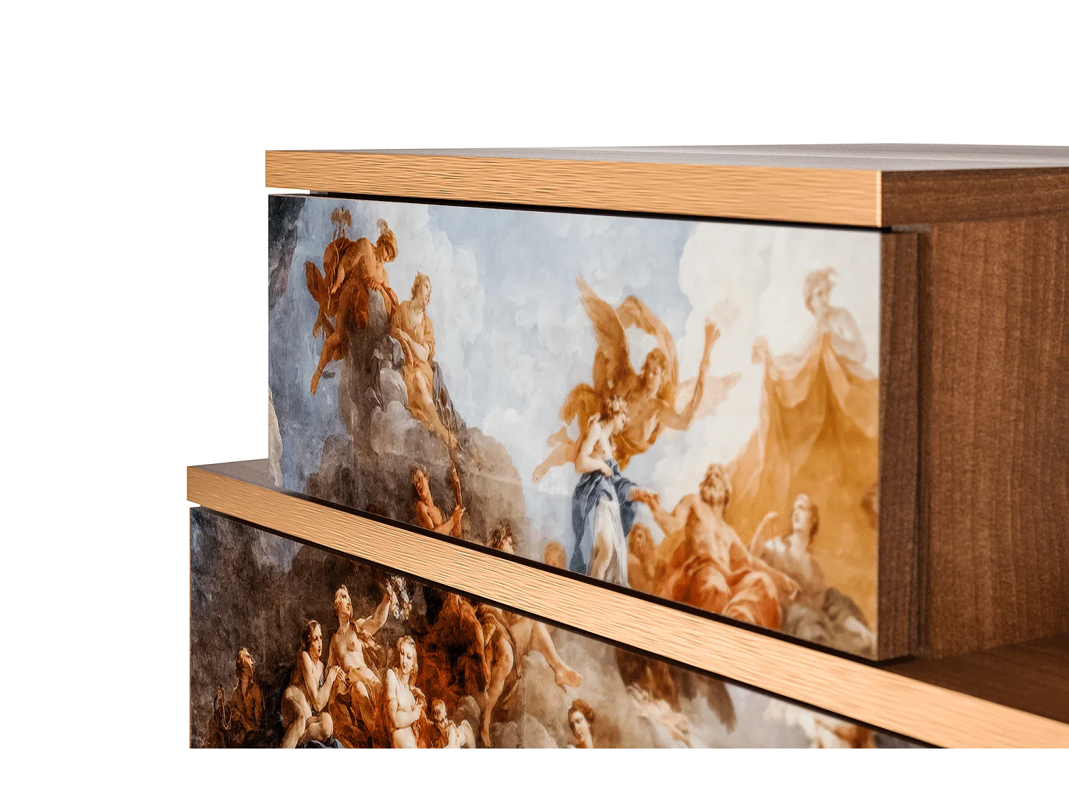 Stolik nocny - 58х58х41 cm - NS1 - Versailles, Orzech