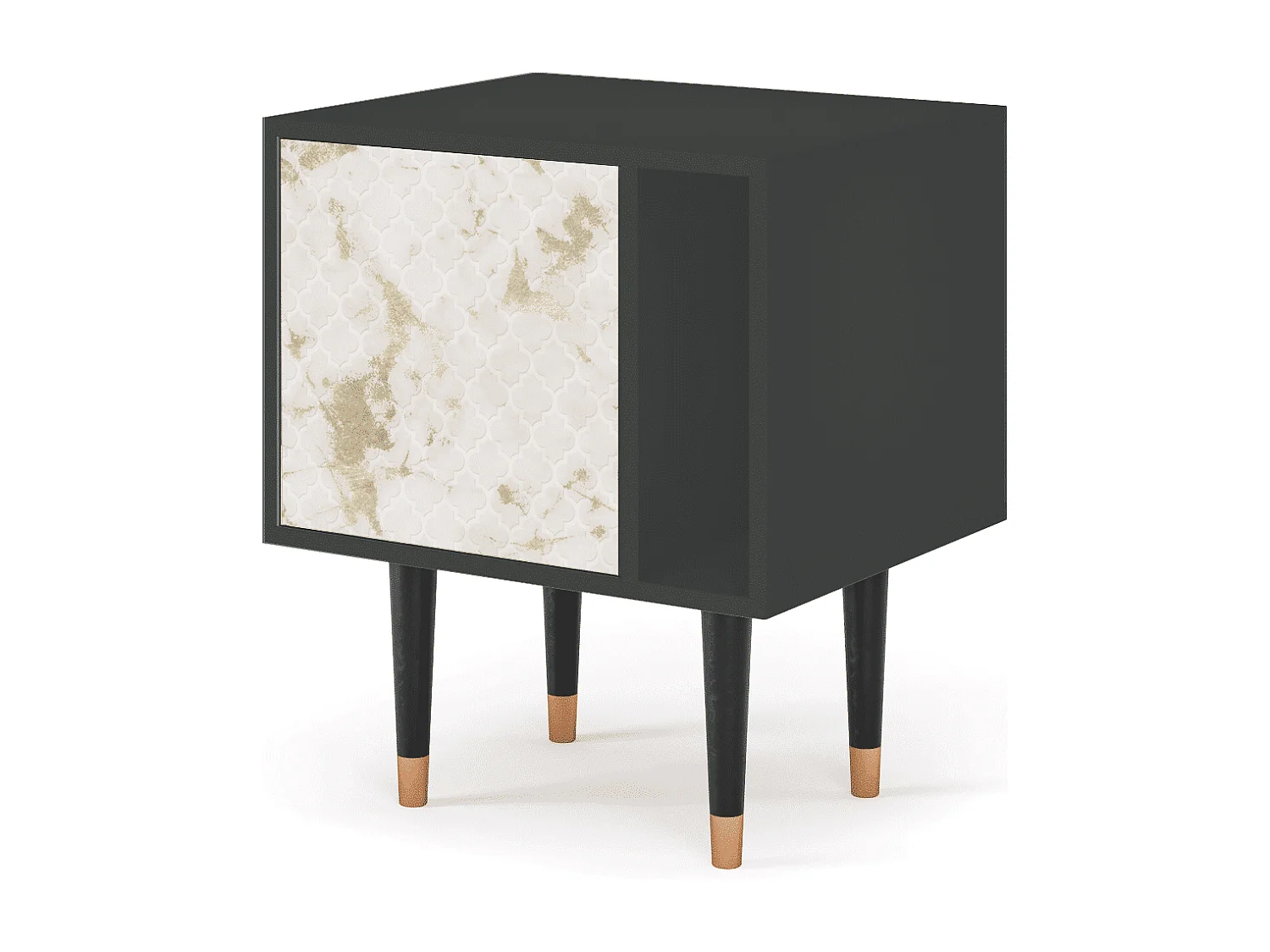 Stolik nocny - 57х69х48 cm - S2 - Sahara desert, Antracyt