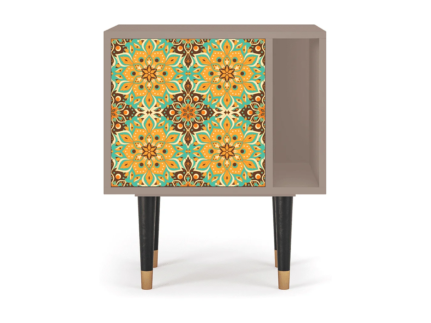 Stolik nocny - 57х69х48 cm - S2 - Indian Spices, Latte