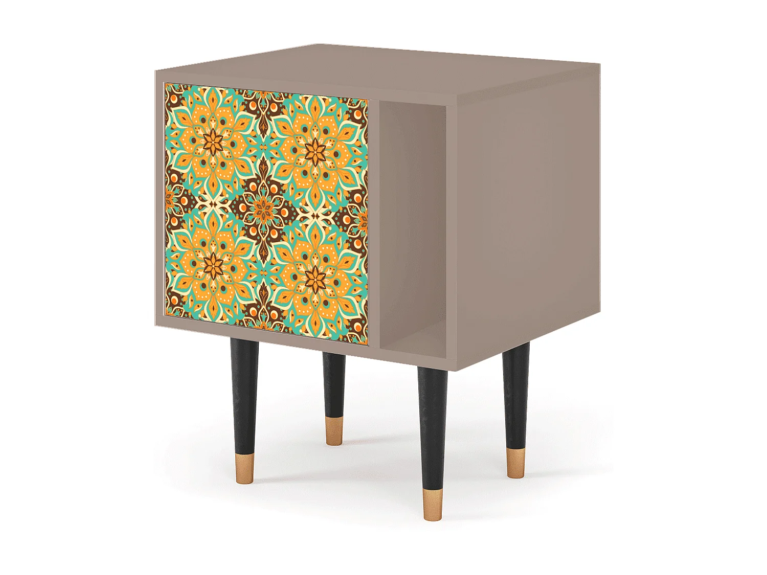 Stolik nocny - 57х69х48 cm - S2 - Indian Spices, Latte