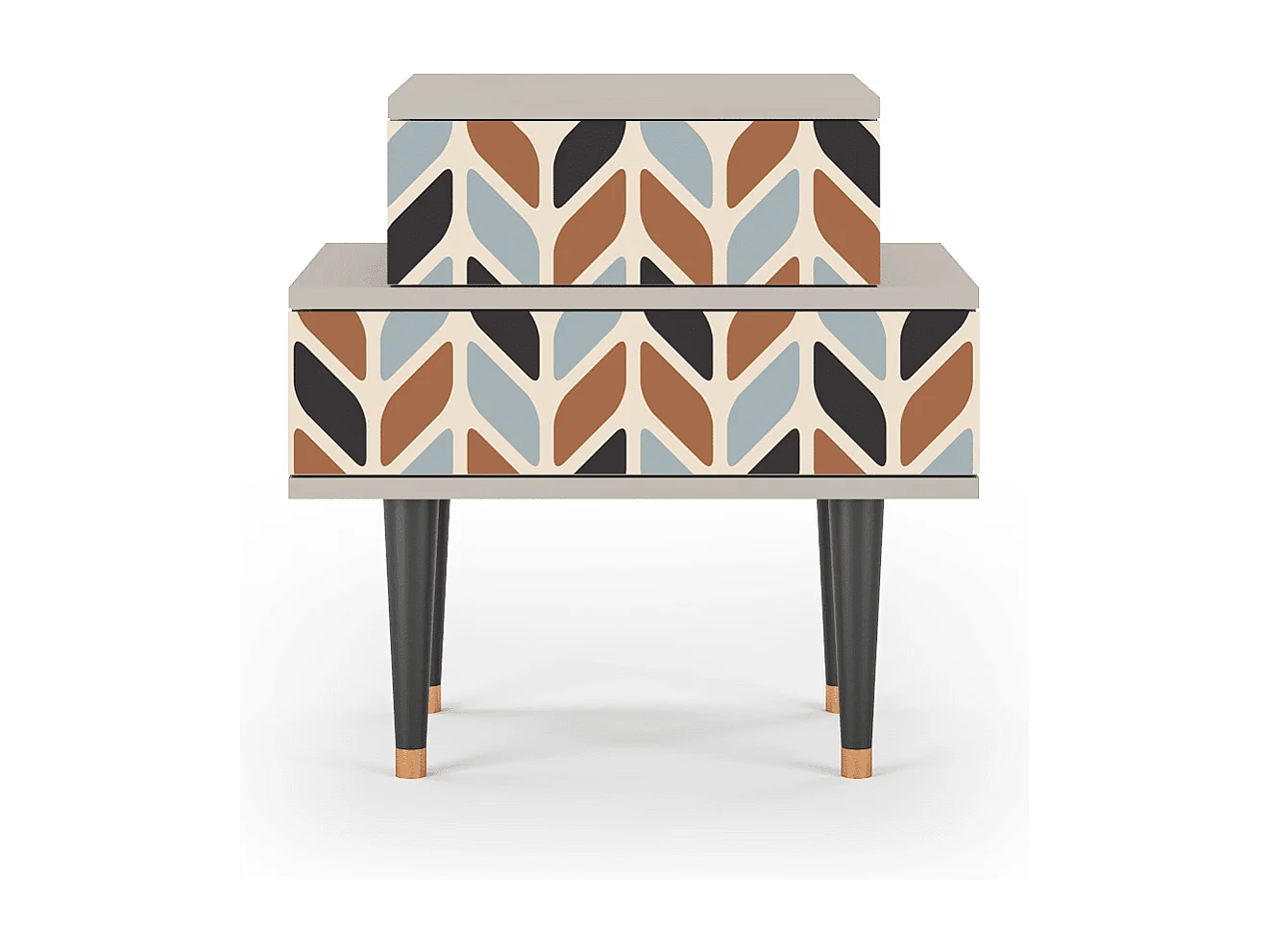 Table de nuit - 58х58х41 cm - NS1 - Beige Laure, Sable