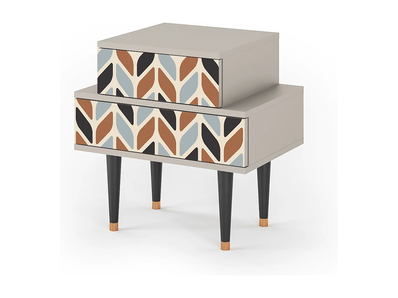 Table de nuit - 58х58х41 cm - NS1 - Beige Laure, Sable