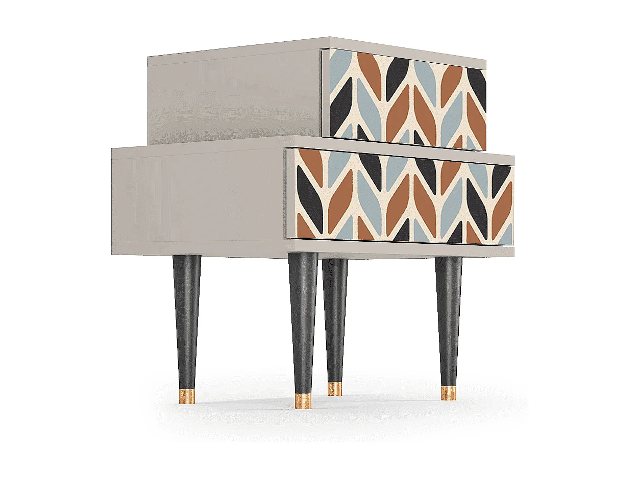 Table de nuit - 58х58х41 cm - NS1 - Beige Laure, Sable