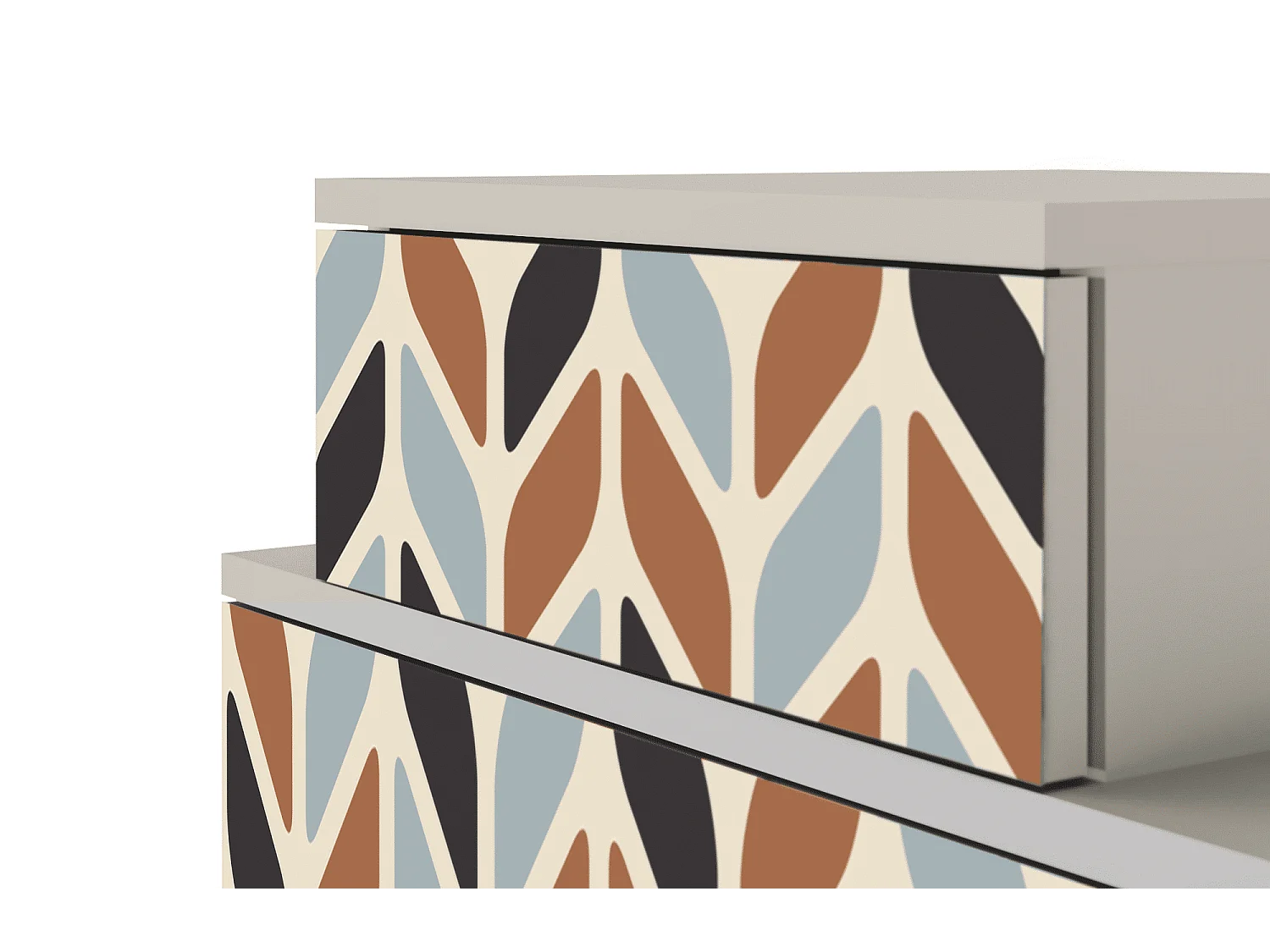 Table de nuit - 58х58х41 cm - NS1 - Beige Laure, Sable