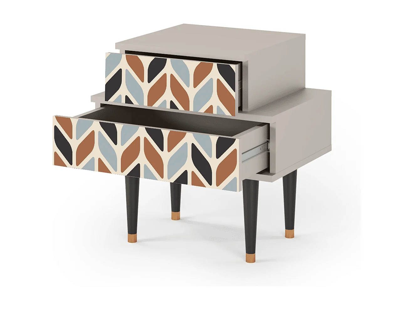 Table de nuit - 58х58х41 cm - NS1 - Beige Laure, Sable