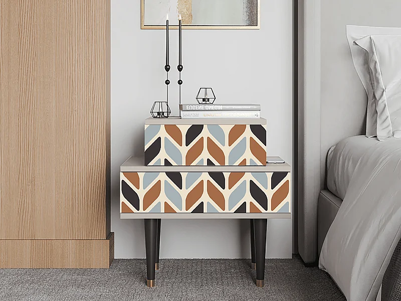 Table de nuit - 58х58х41 cm - NS1 - Beige Laure, Sable