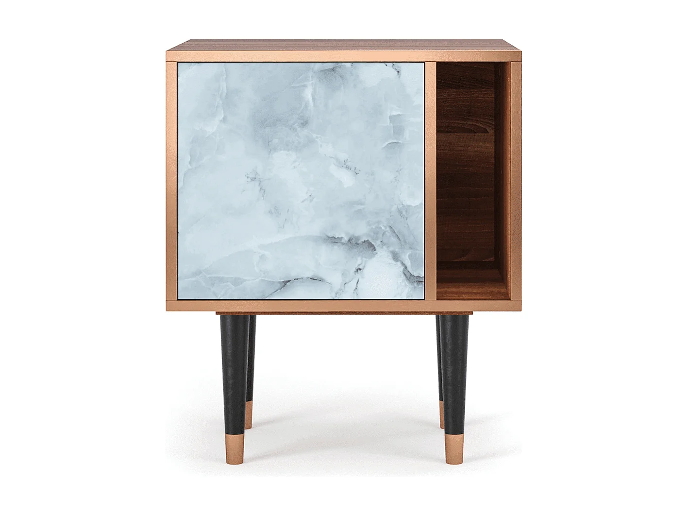 Table de nuit - 57х69х48 cm - S2 - Glacial Colour, Noyer