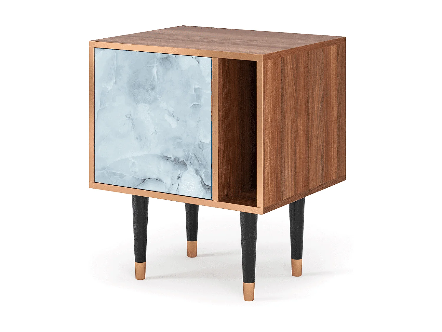 Table de nuit - 57х69х48 cm - S2 - Glacial Colour, Noyer