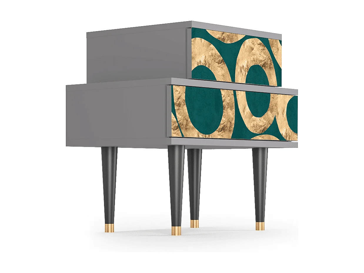 Stolik nocny - 58х58х41 cm - NS1 - Zircon Sphere, Szary